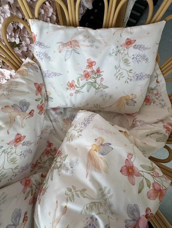 Bettwäsche-Set 140 x 200 cm Feen