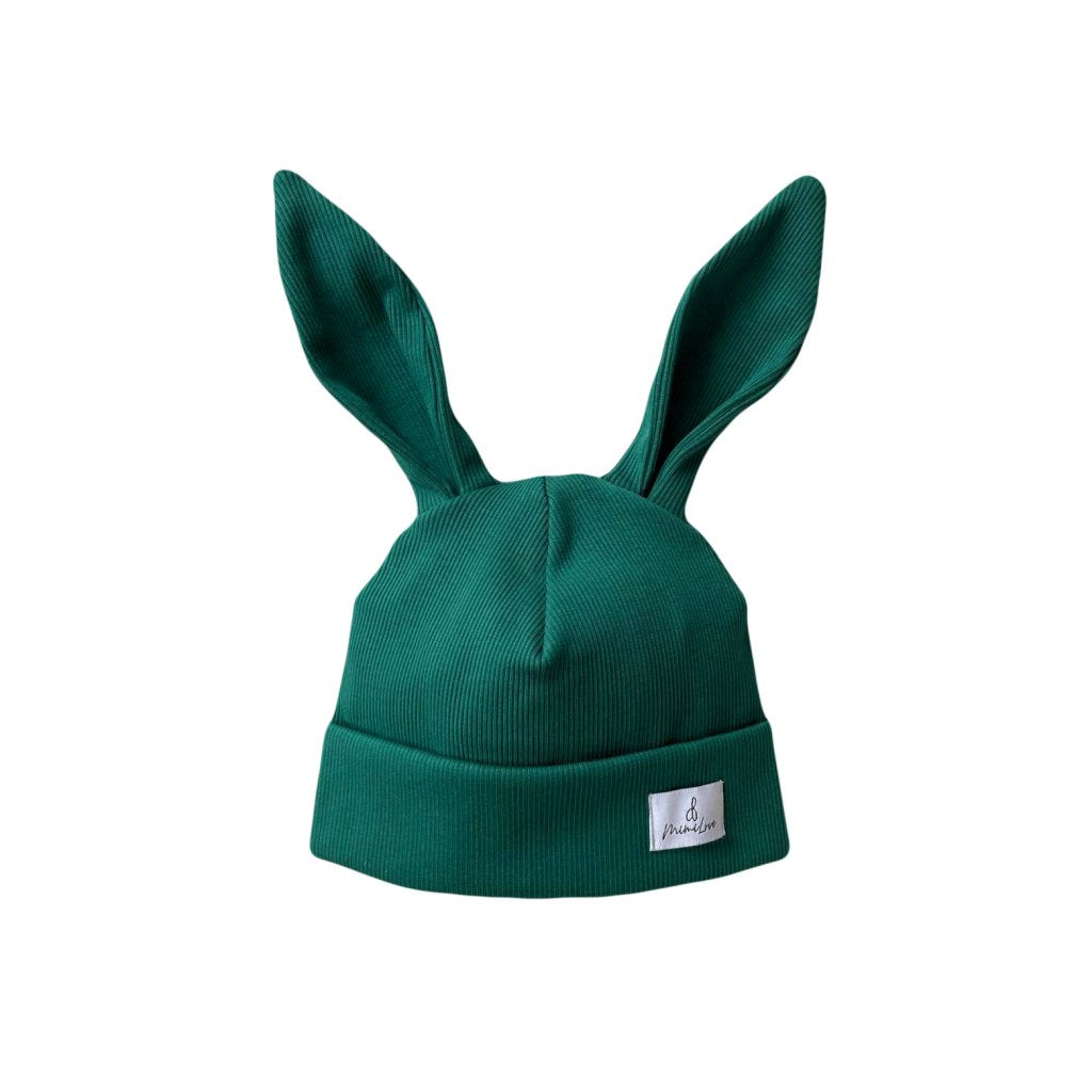 Übergangsmütze Hase Flaschengrün