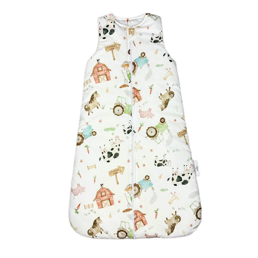Baumwoll-Schlafsack für Kinder 04 - 18 Monate - Farmer Weiß