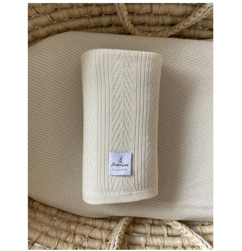 Leichte gemusterte Decke Cremig