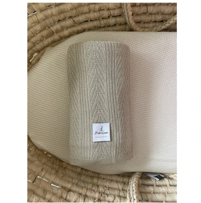 Leichte gemusterte Decke Beige