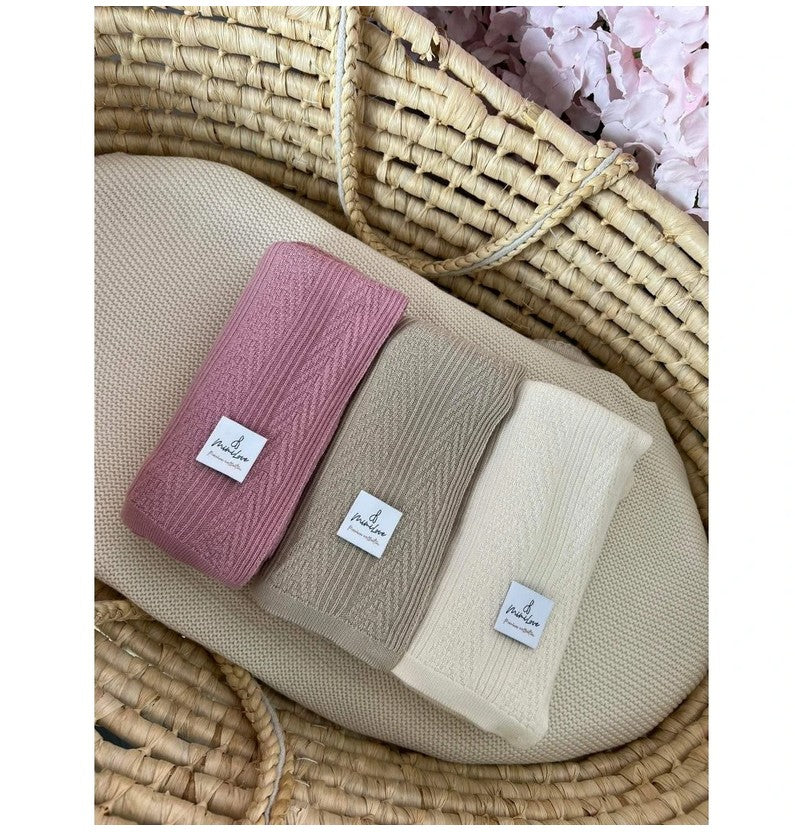 Leichte gemusterte Decke Beige