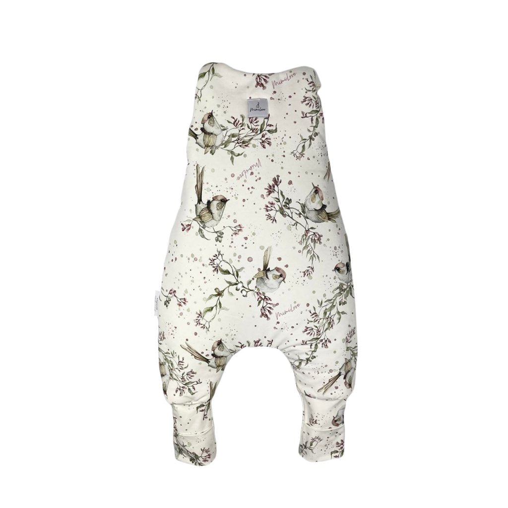 Leichter Schlafsack mit Beinen 09 - 36 Monate - Golden Birds Rosa