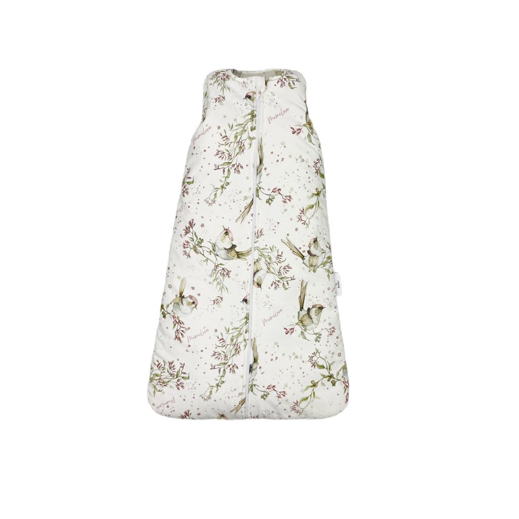 Baumwoll-Schlafsack für Kinder 04 - 18 Monate - Golden Birds Rosa