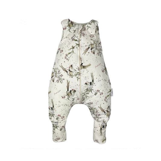 Leichter Schlafsack mit Beinen 09 - 36 Monate - Golden Birds Rosa
