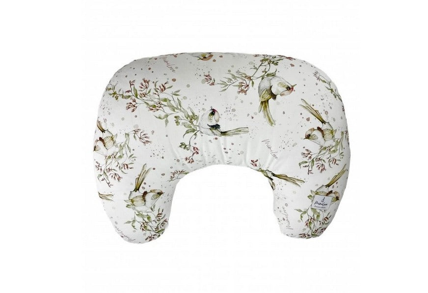 Baumwoll-Stillkissen Golden Birds Rose