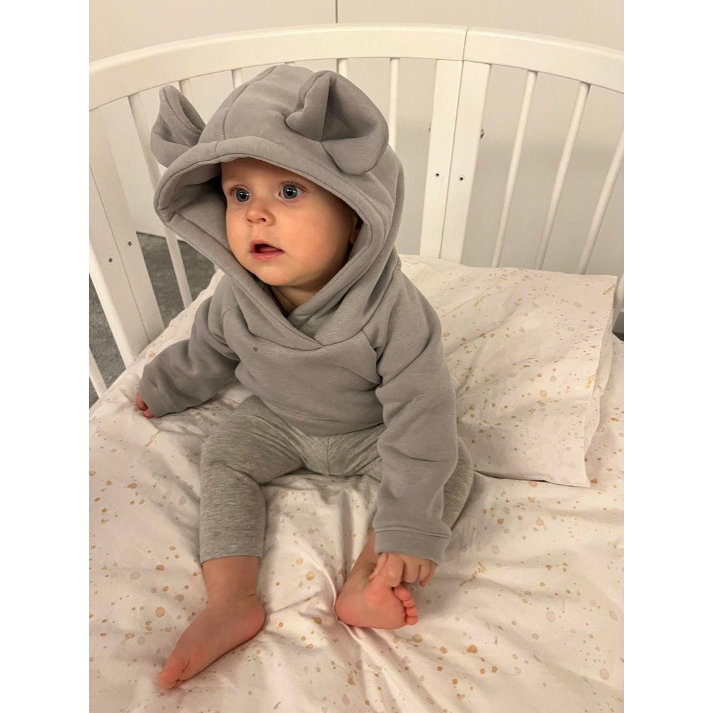 Kinder Hoodie TEDDYBÄR 4 – 5 Jahre Grau