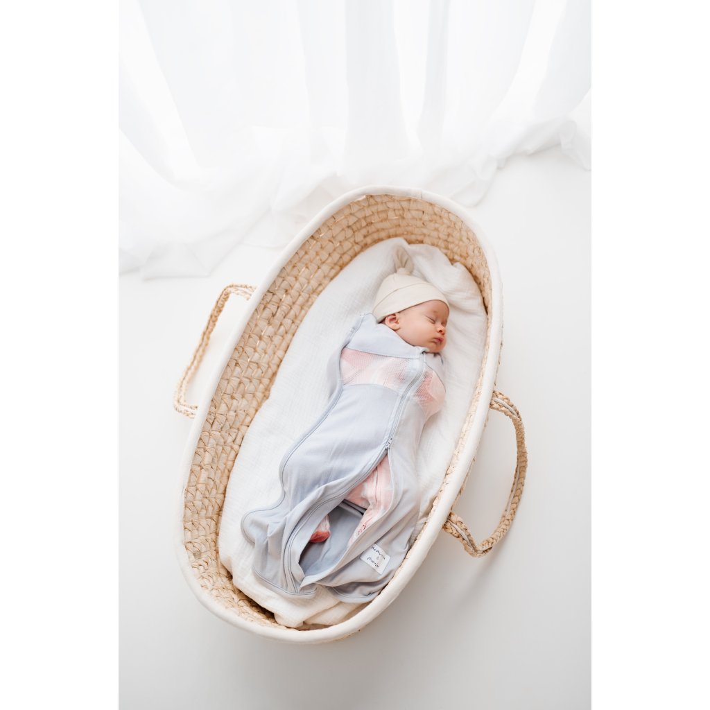 Swaddler (Schlafsack mit Netzteil) Grau