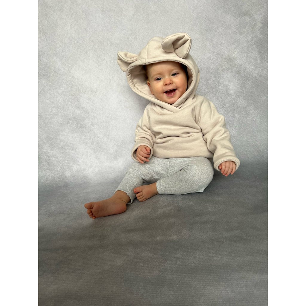 Kinder Hoodie TEDDYBÄR 06 – 12 Monate Beige
