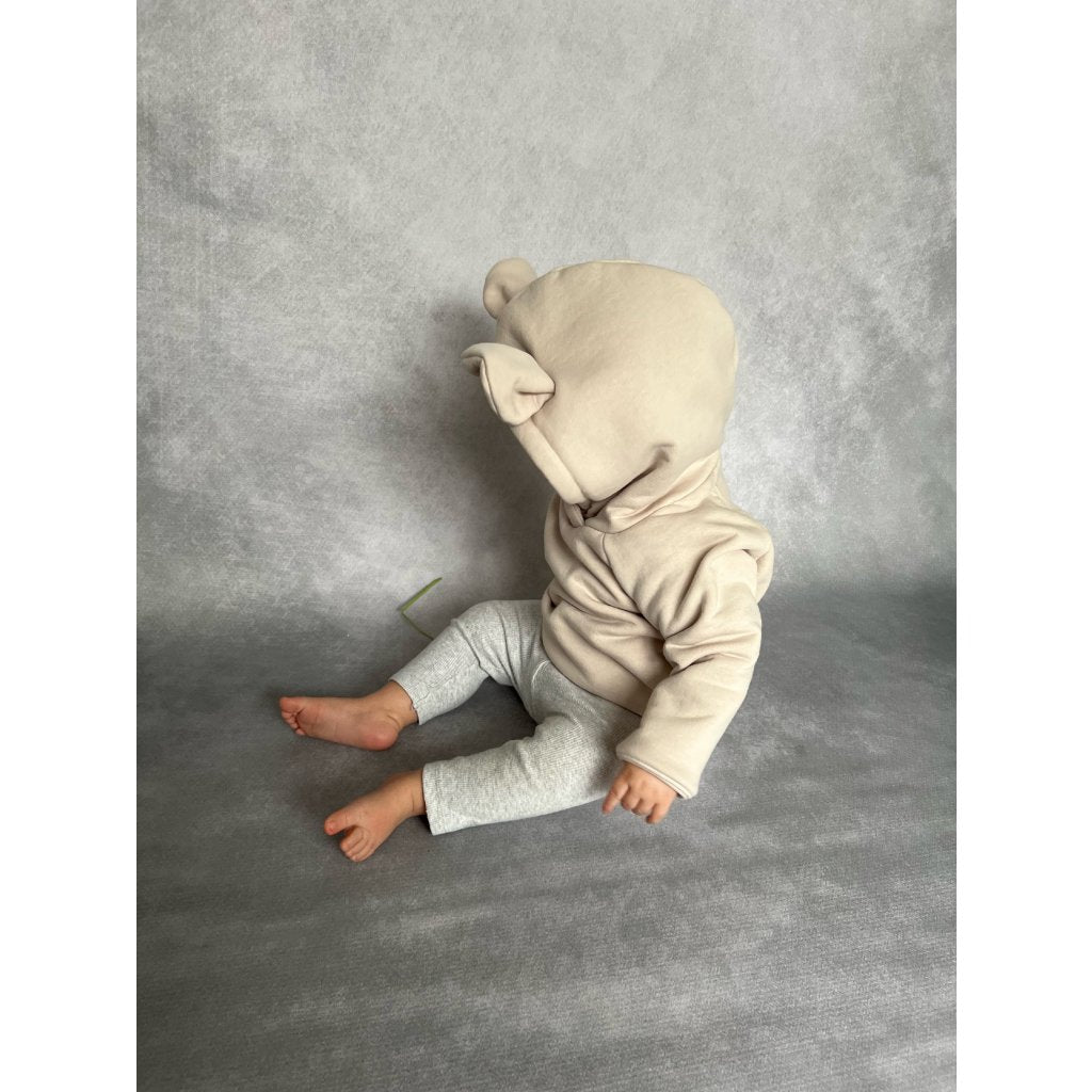 Kinder Hoodie TEDDYBÄR 06 – 12 Monate Beige