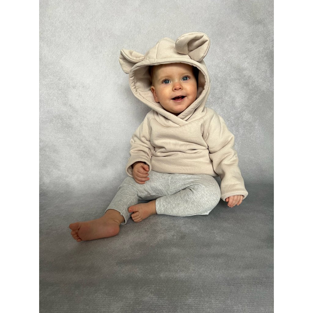 Kinder Hoodie TEDDYBÄR 06 – 12 Monate Beige