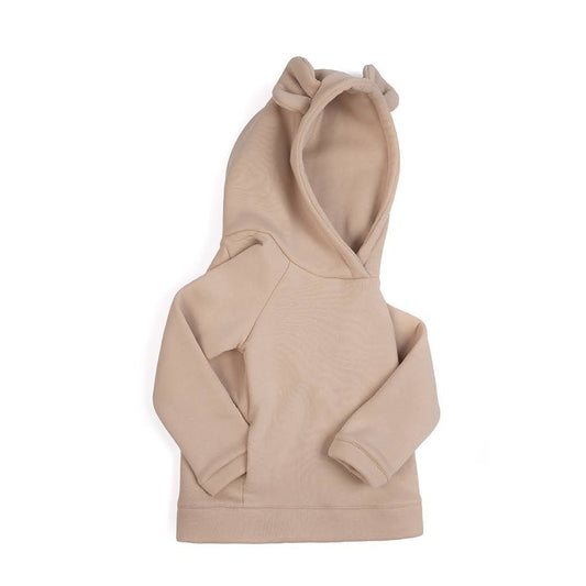 Kinder Hoodie TEDDYBÄR 06 – 12 Monate Beige