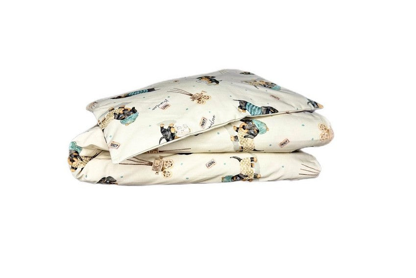 Bettwäsche-Set 140 x 200 cm Hunde