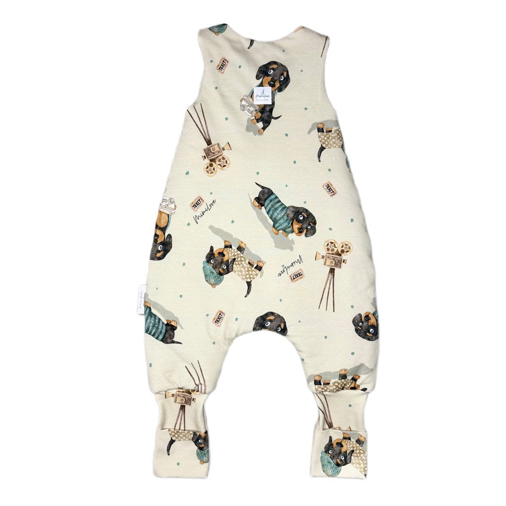 Leichter Schlafsack mit Beinen 3 - 5 Jahre - Hunde