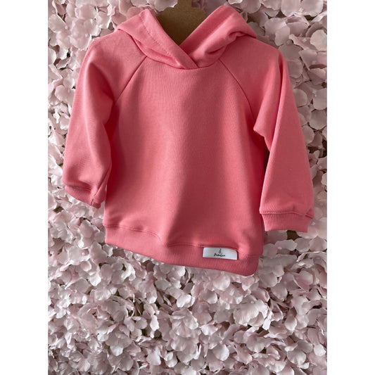 Kinder Hoodie TEDDYBÄR 06 – 12 Monate Korallenfarbe LIMITED EDITION