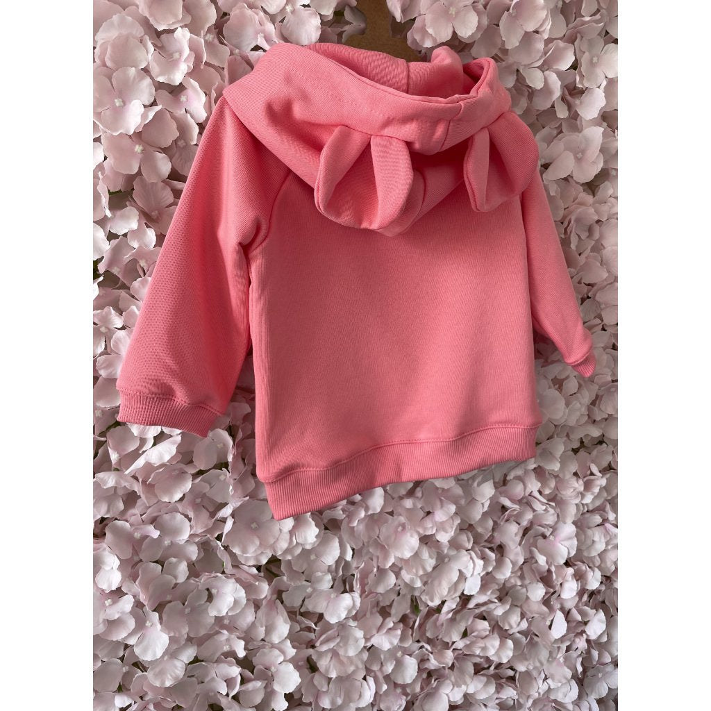 Kinder Hoodie TEDDYBÄR 06 – 12 Monate Korallenfarbe LIMITED EDITION