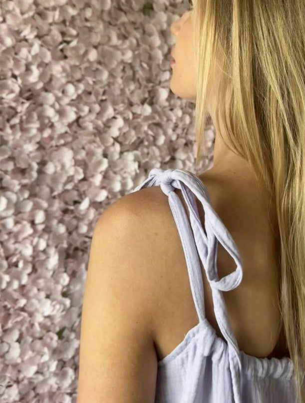 Maxikleid aus Musselin mit Rüschen - UNI