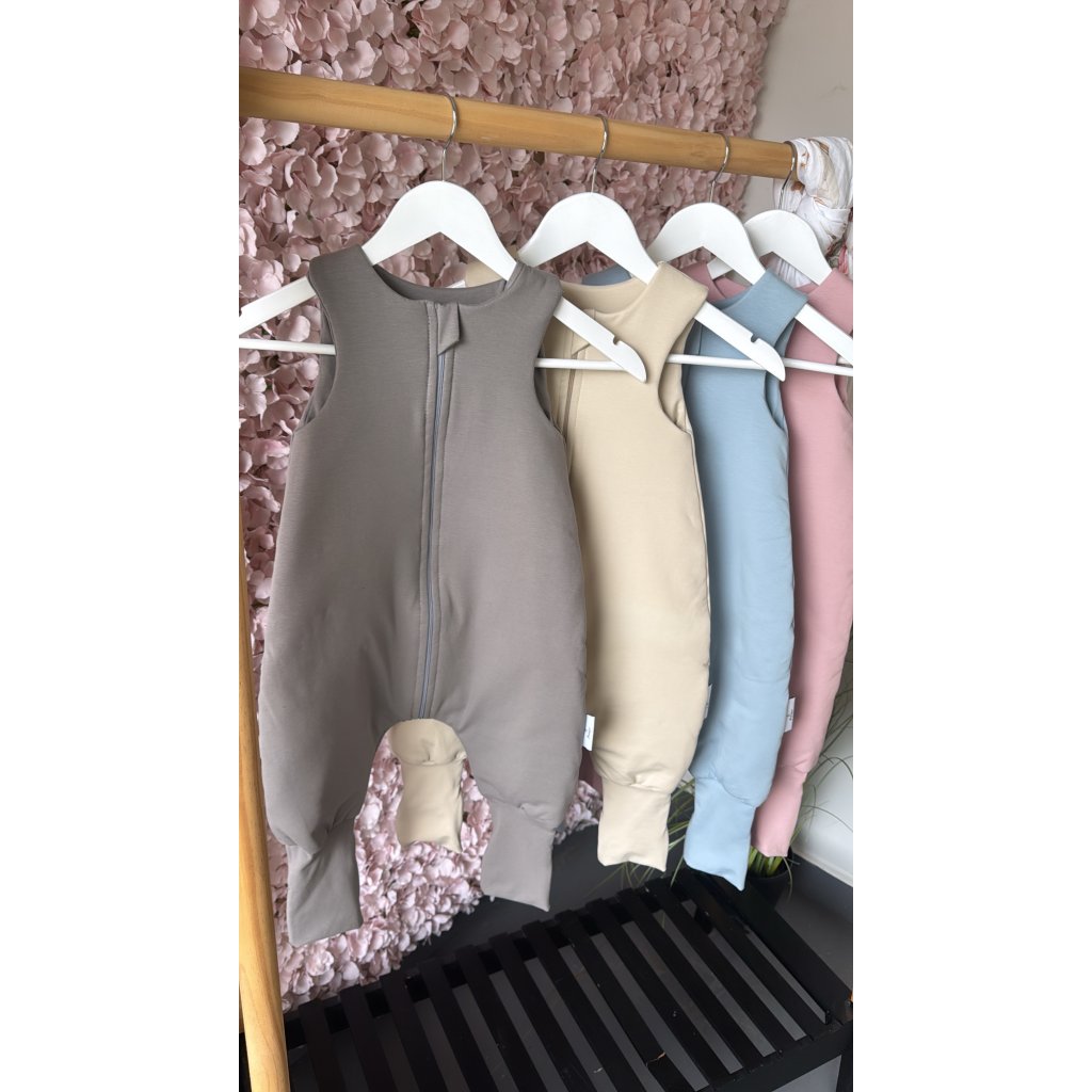 Baumwoll-Schlafsack mit Beinen für Kinder 09 - 36 Monate - Hellblau