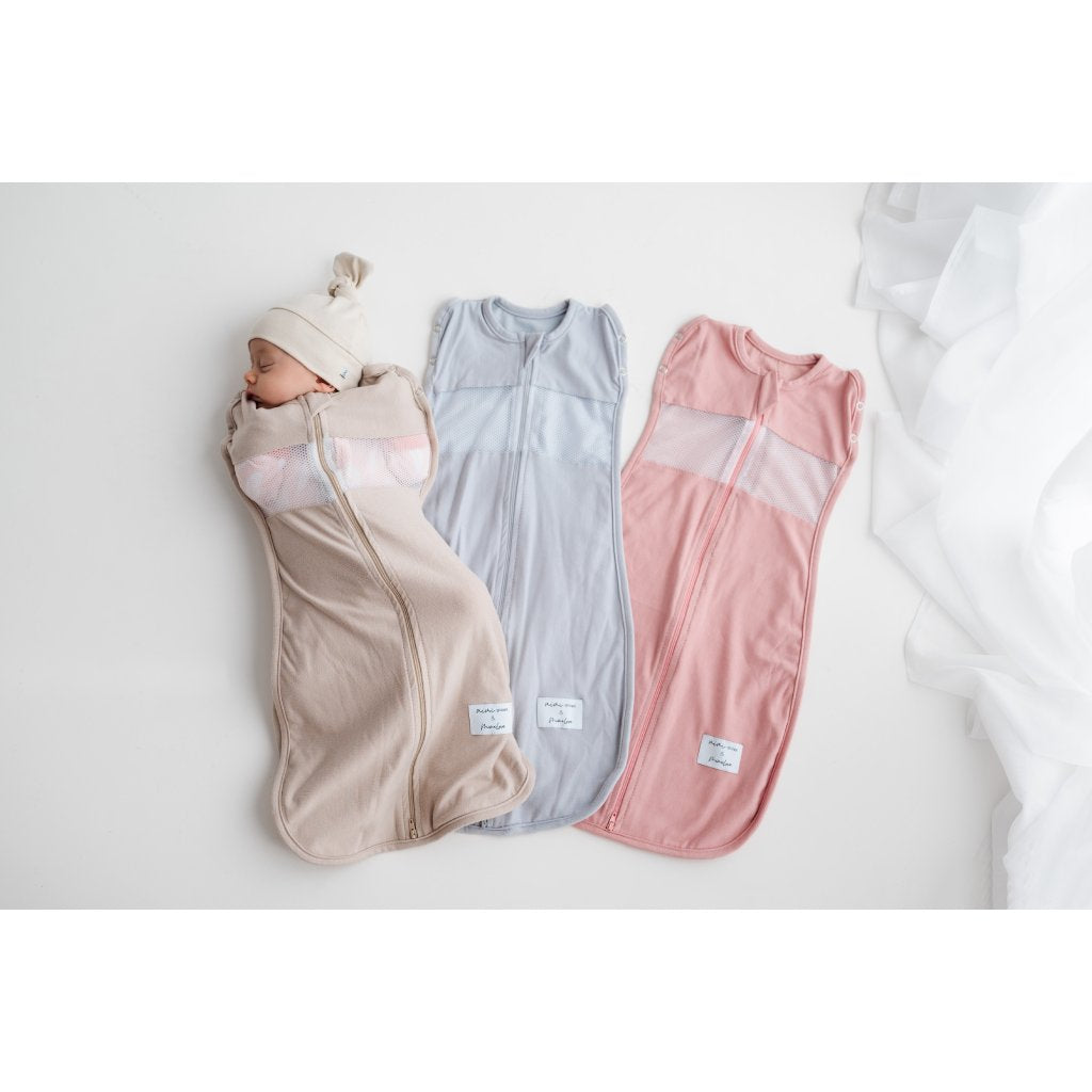 Swaddler (Schlafsack mit Netzteil) Puderrosa