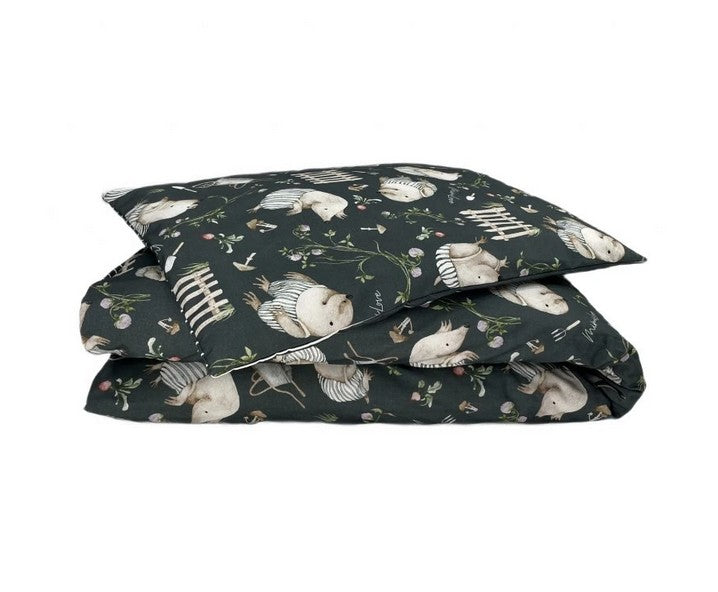 Bettwäsche-Set 140 x 200 cm Maulwurf Schwarz