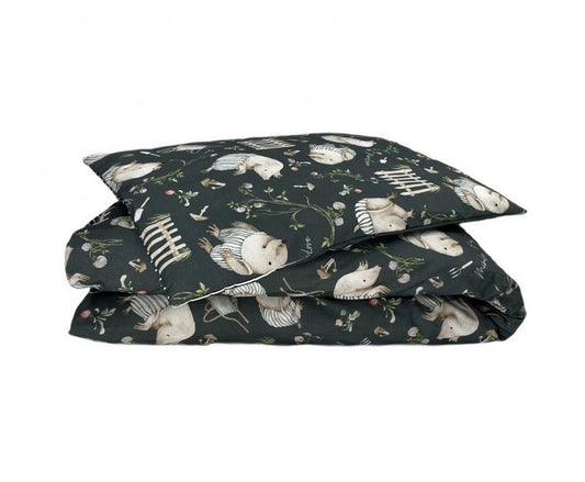 Bettwäsche-Set 140 x 200 cm Maulwurf Schwarz