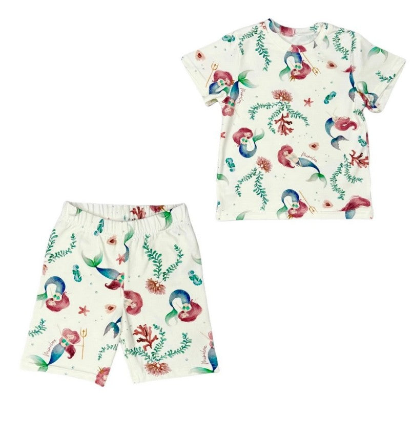 Kurzarm-Pyjama Meerjungfrau