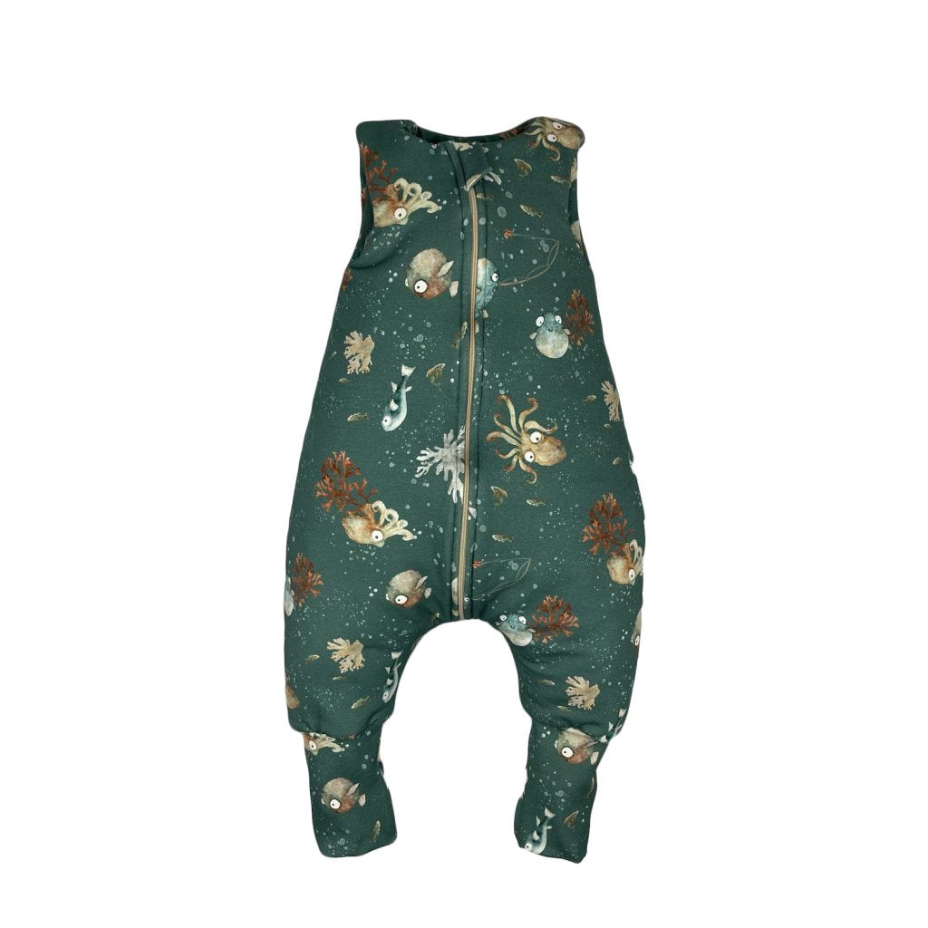 Leichter Schlafsack mit Beinen 3 - 5 Jahre - Ozean Blue