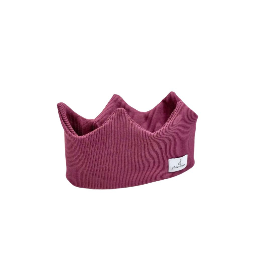 Baumwoll-Stirnband Krone 6 - 12 Monate - Pfingstrose