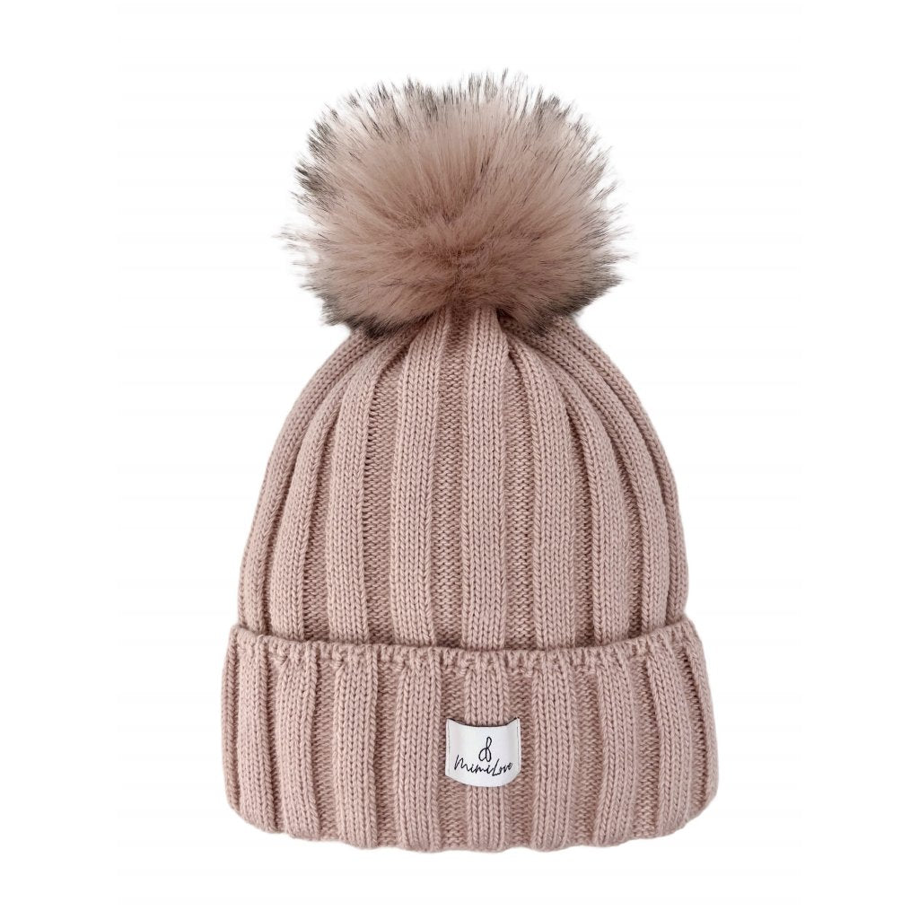 Wintermütze Gr. ab 11 Jahren bis Erwachsene Puderrosa