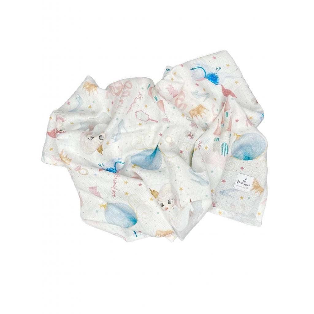 Musselin-Mullwindel 75 x 75 cm Prinzessin