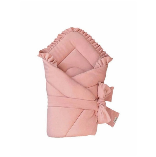 Babyhorn / Babymatte aus Bambus mit Rüschen Puderosa