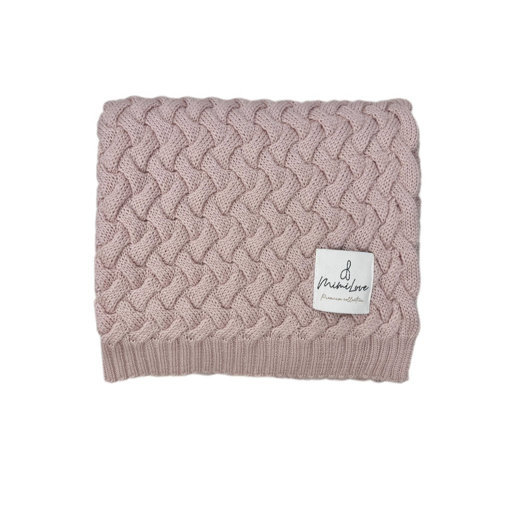 Babydecke aus Merinowolle Puderrosa