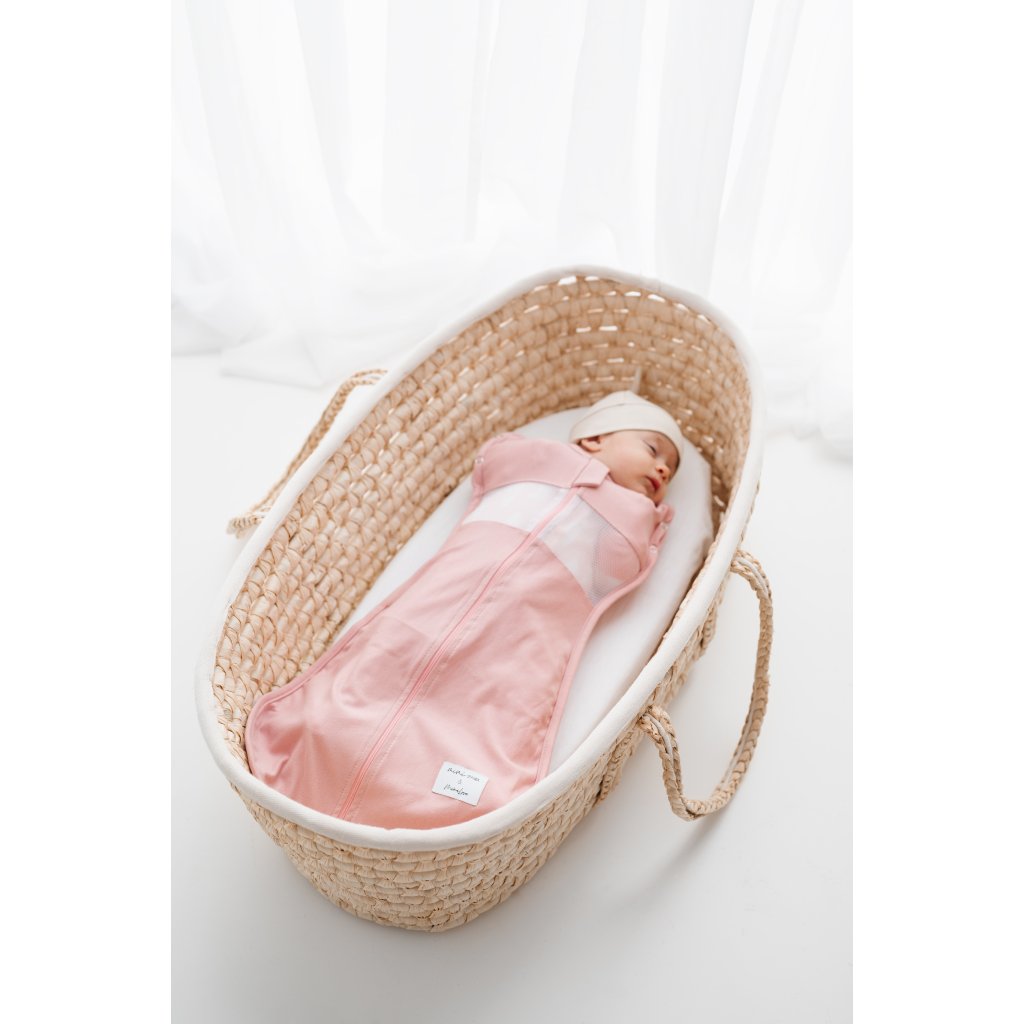 Swaddler (Schlafsack mit Netzteil) Puderrosa