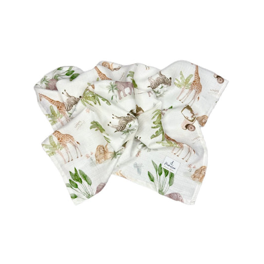 Musselin-Mullwindel 75 x 75 cm Safari