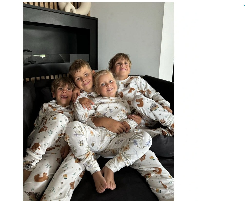 Langarm-Pyjama Teddybär