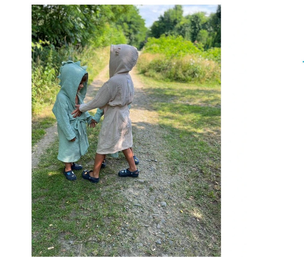 Kinderbademantel mit Kapuze TEDDYBÄR Größe 3-6 Jahre BEIGE