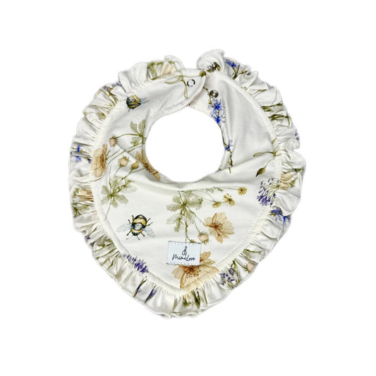 Baby Lätzchen mit Rüschen - Wiese