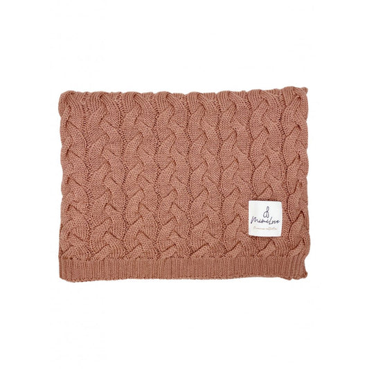 Babydecke aus Merinowolle Zigelrot