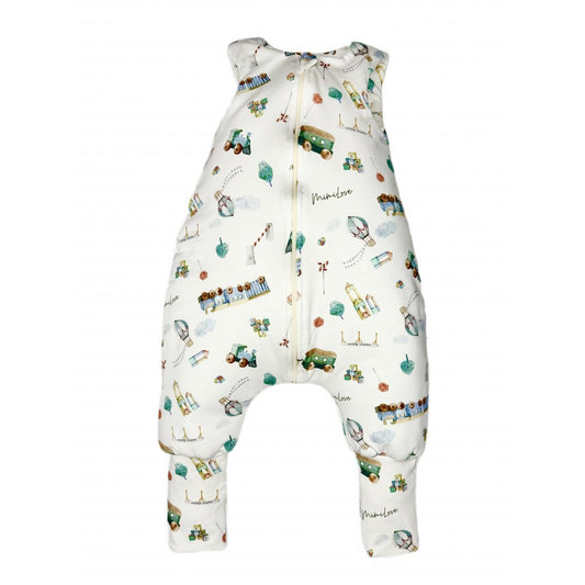 Leichter Schlafsack mit Beinen 09 - 36 Monate - Züge White